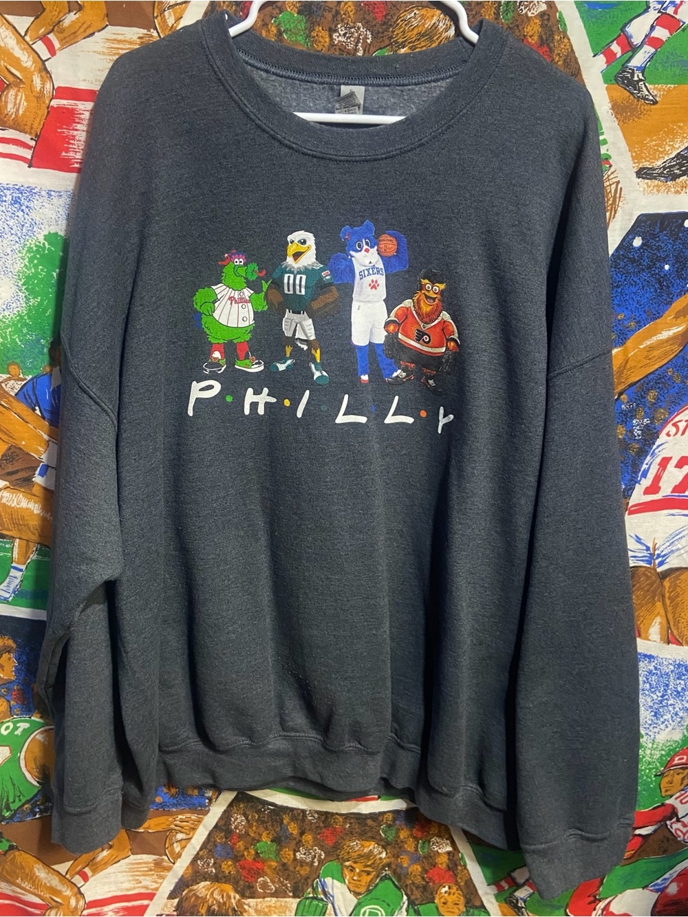 Philly Sports Team Mascots Crewneck Sweatshirt